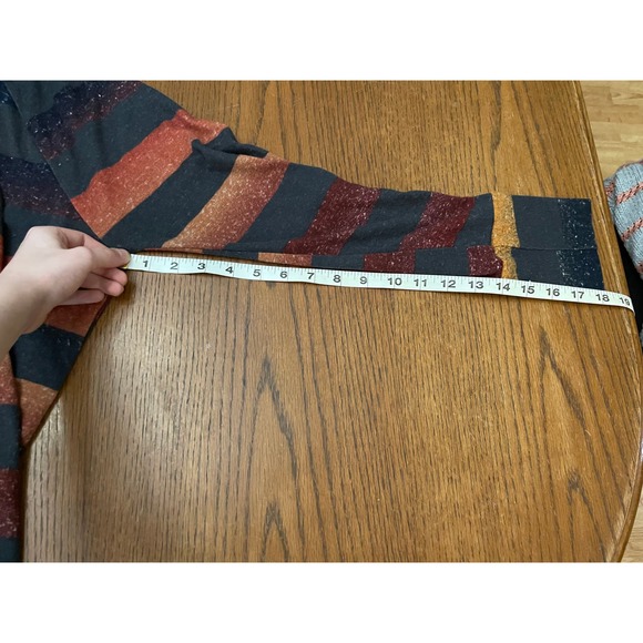 LuLaRoe Amber Hoodie- Multicolor Striped- Size M - Picture 7 of 9